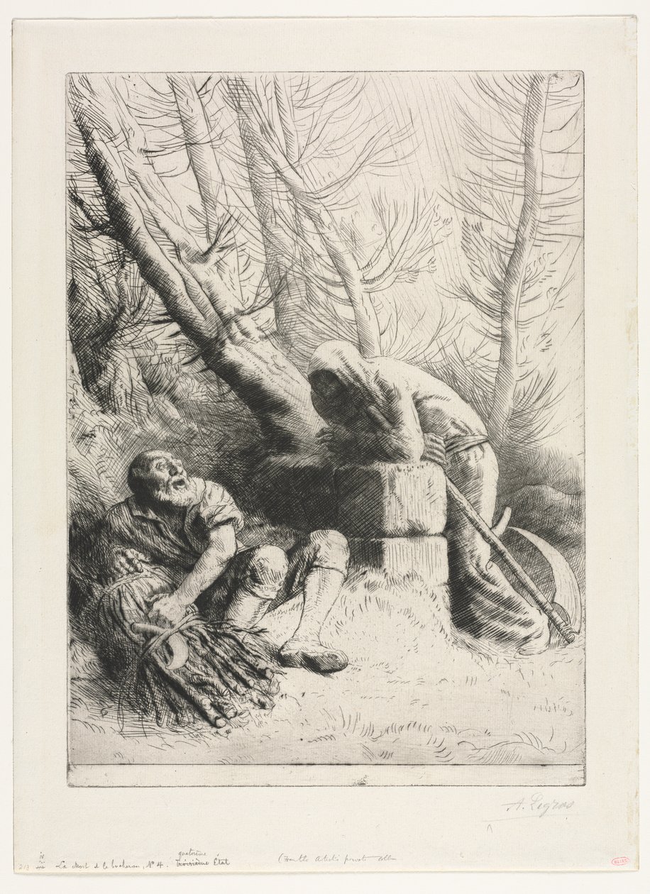 死亡与樵夫 作者 阿方斯·莱格罗斯（Alphonse Legros）