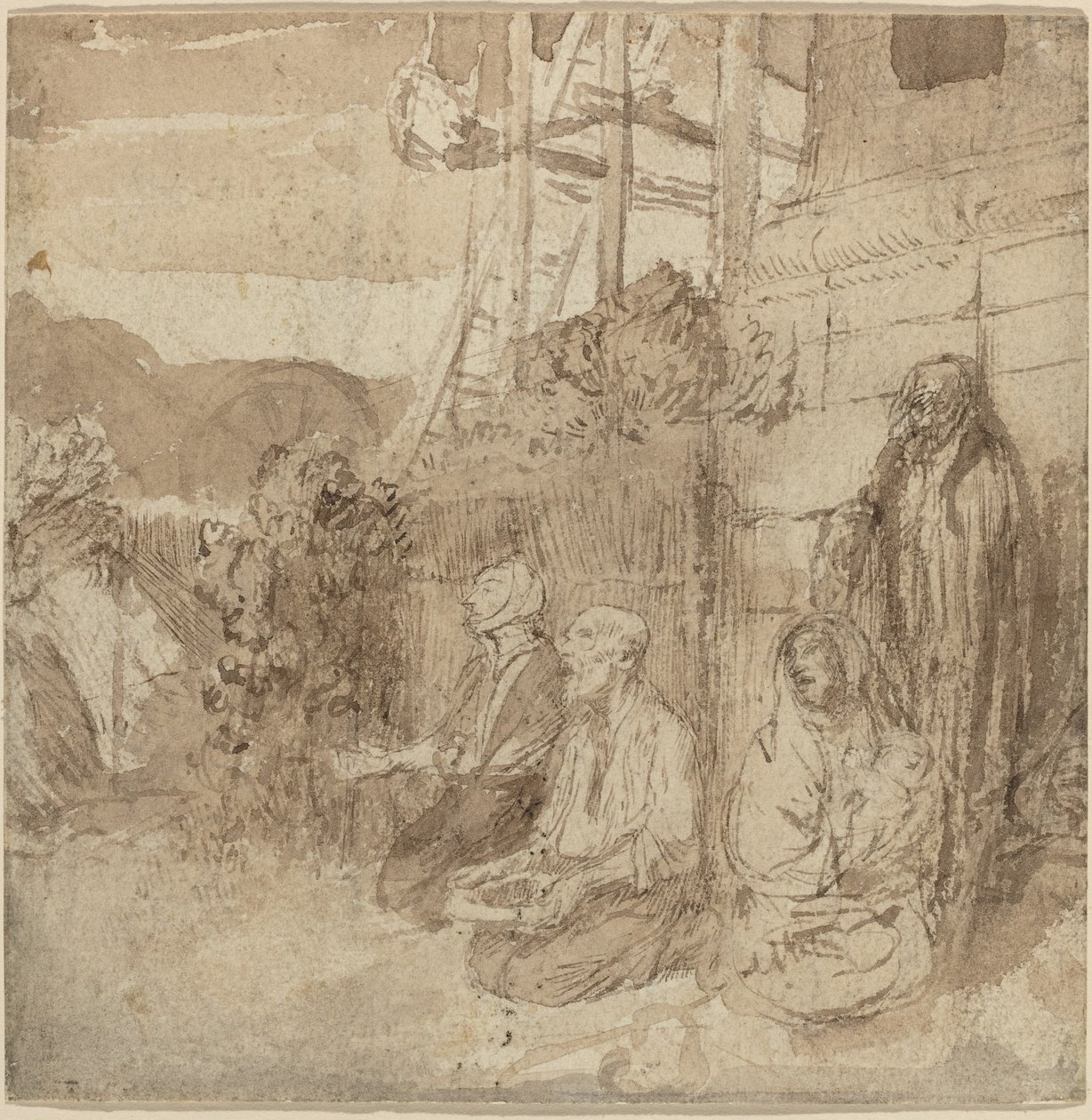 英国乞丐。 作者 阿方斯·莱格罗斯（Alphonse Legros）