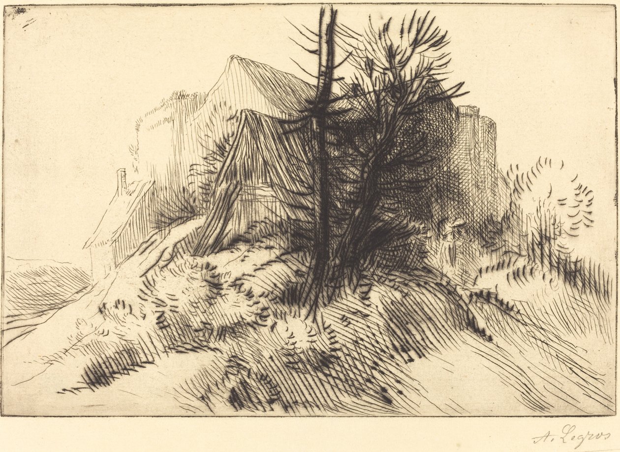 冬季农场 作者 阿方斯·莱格罗斯（Alphonse Legros）