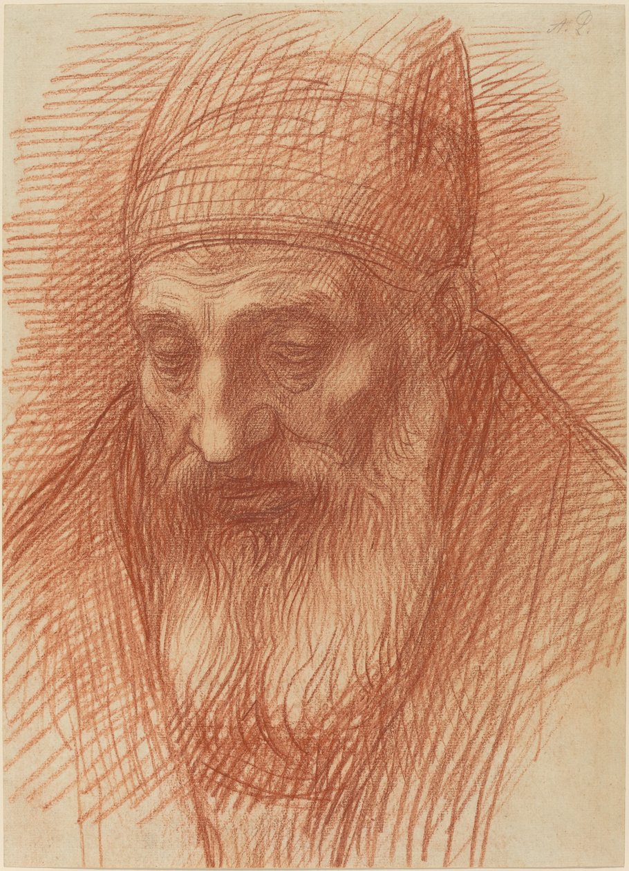 牧师的头。 作者 阿方斯·莱格罗斯（Alphonse Legros）