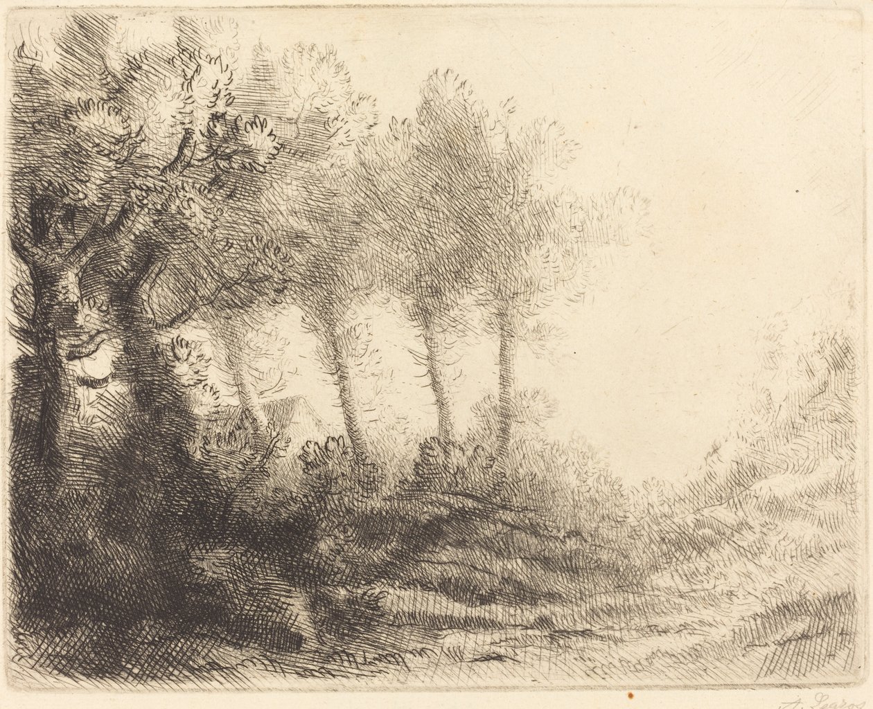 景观设计。 作者 阿方斯·莱格罗斯（Alphonse Legros）