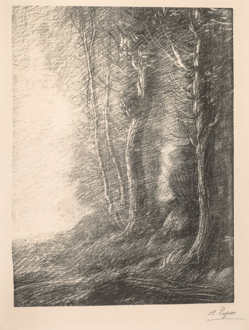 景观景观。 作者 阿方斯·莱格罗斯（Alphonse Legros）