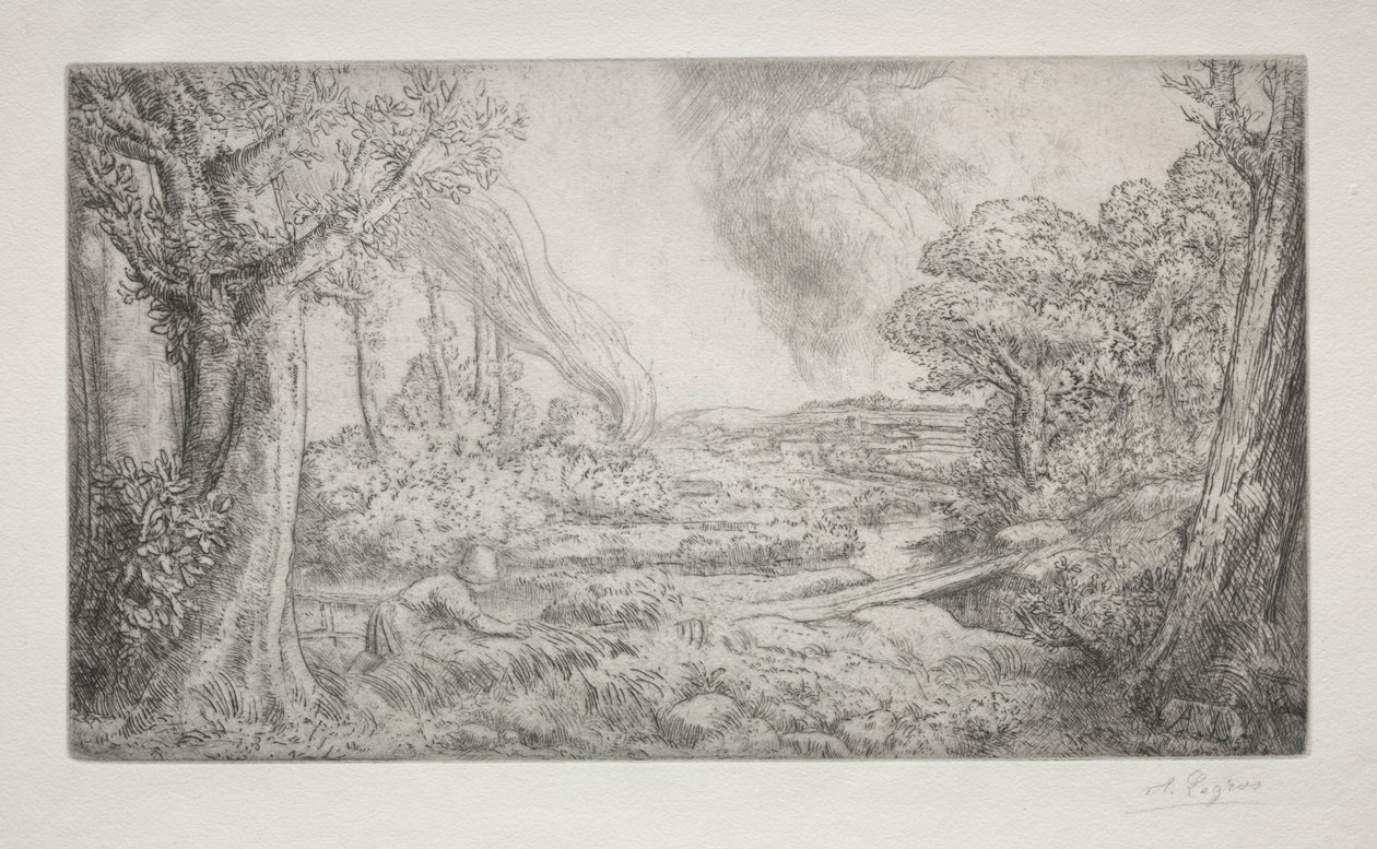 景观景观。 作者 阿方斯·莱格罗斯（Alphonse Legros）