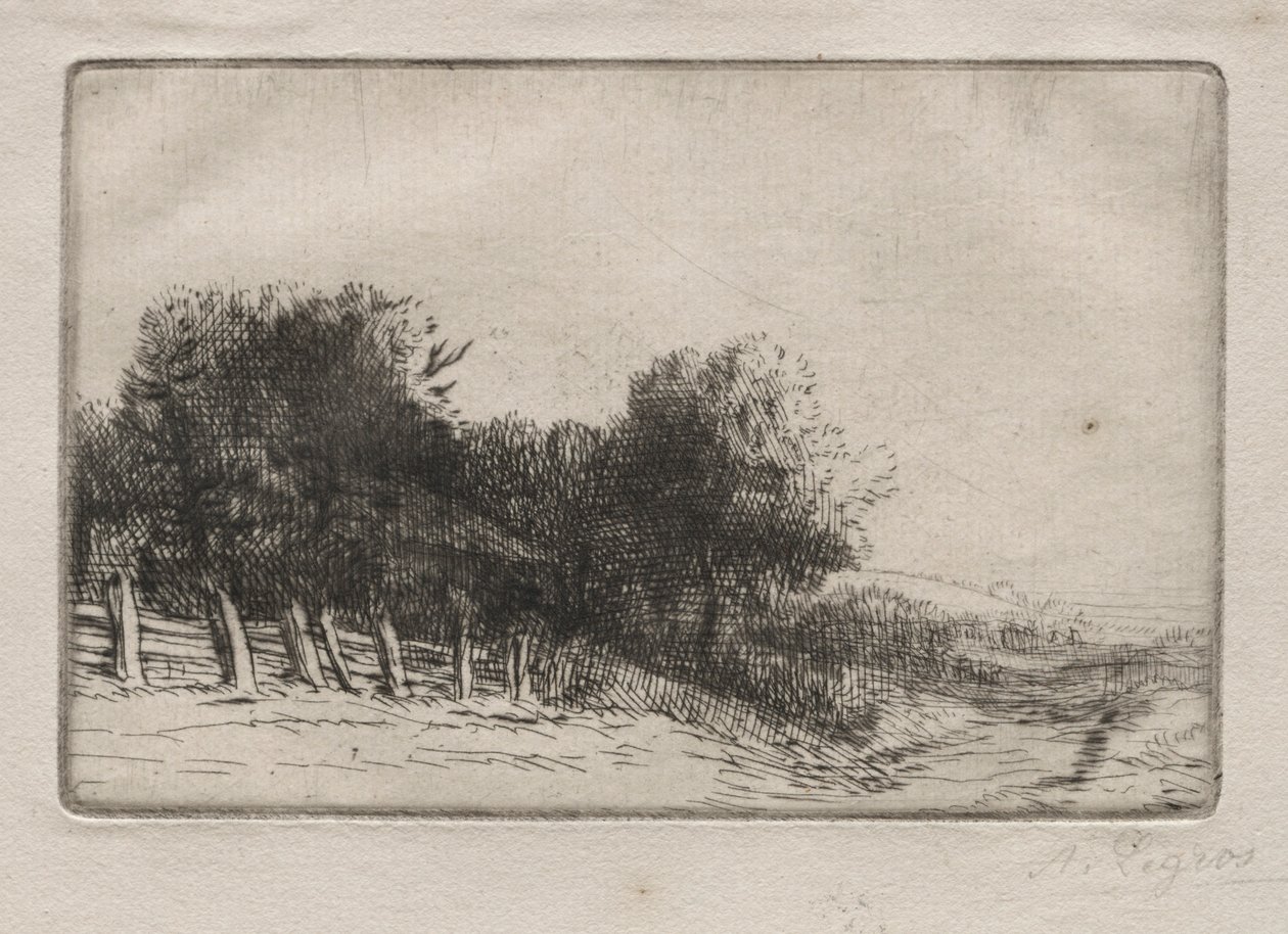风景风景。 作者 阿方斯·莱格罗斯（Alphonse Legros）