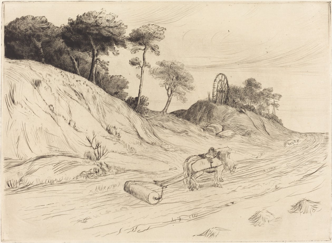 景观与滚筒 作者 阿方斯·莱格罗斯（Alphonse Legros）