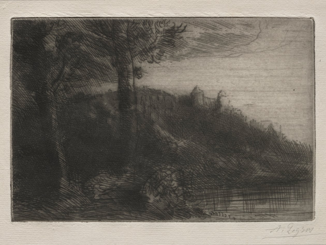 小桥桥。 作者 阿方斯·莱格罗斯（Alphonse Legros）