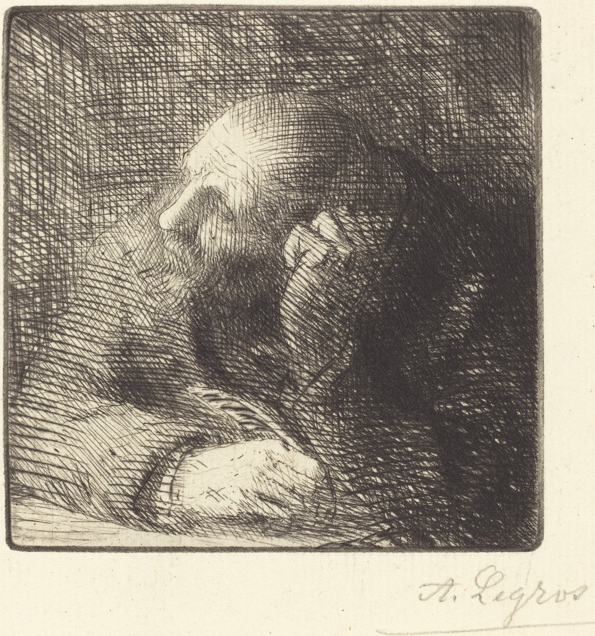 冥想 作者 阿方斯·莱格罗斯（Alphonse Legros）