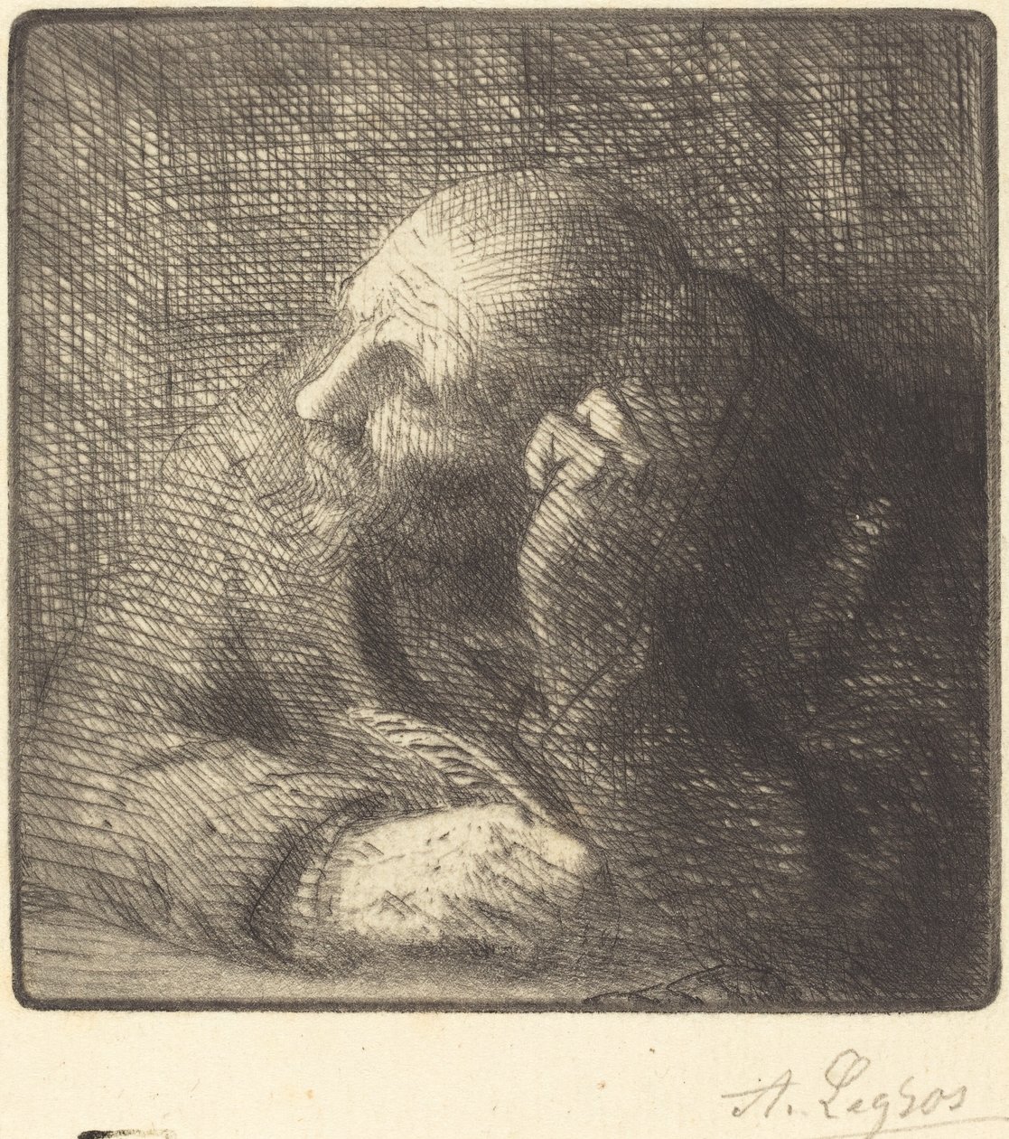 冥想 作者 阿方斯·莱格罗斯（Alphonse Legros）