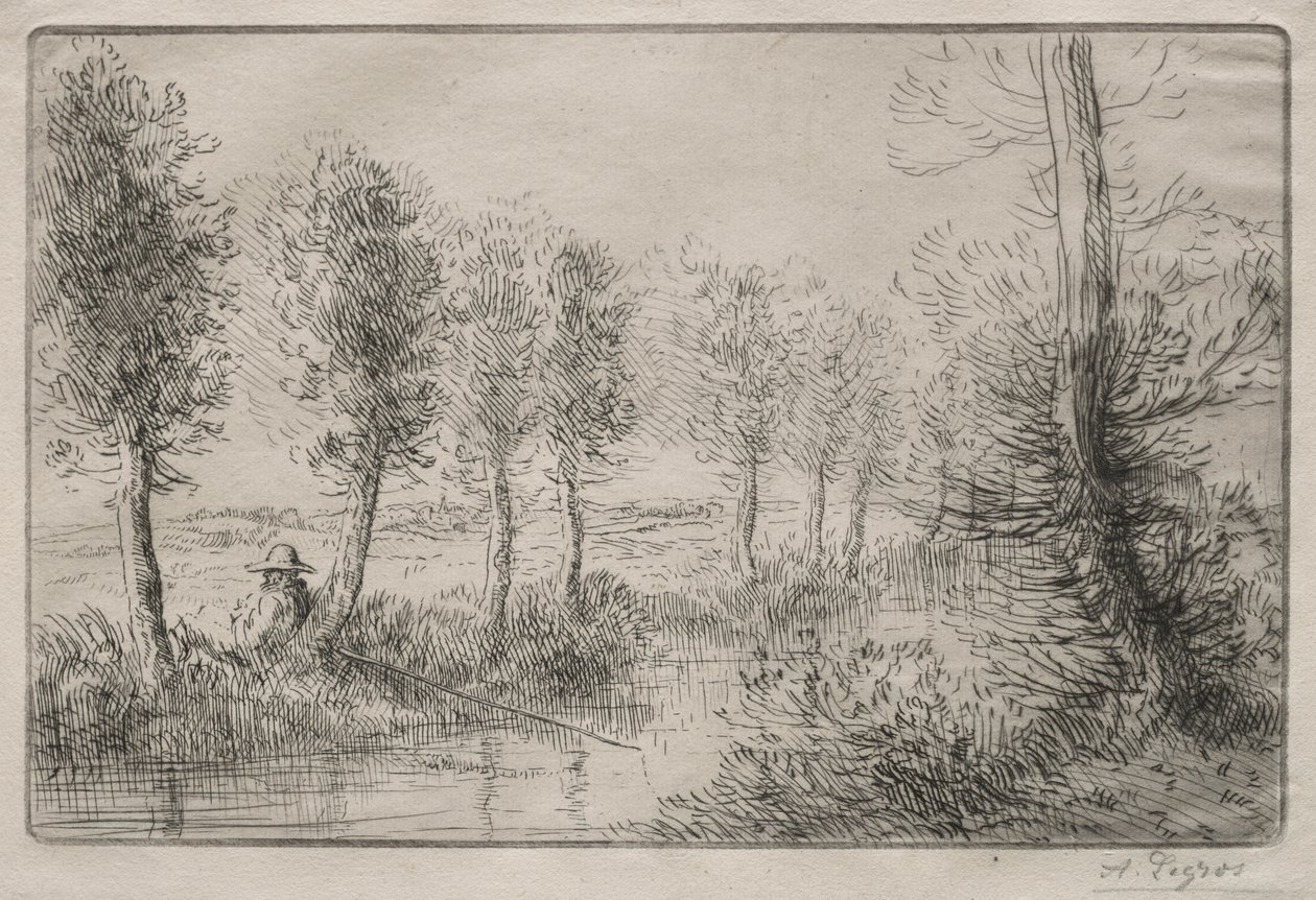 磨坊附近 作者 阿方斯·莱格罗斯（Alphonse Legros）