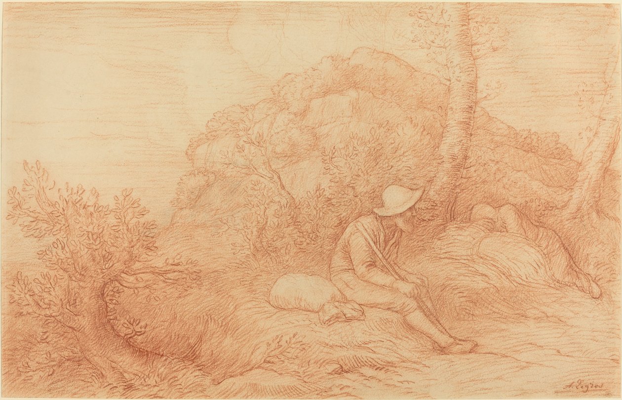 休息。 作者 阿方斯·莱格罗斯（Alphonse Legros）