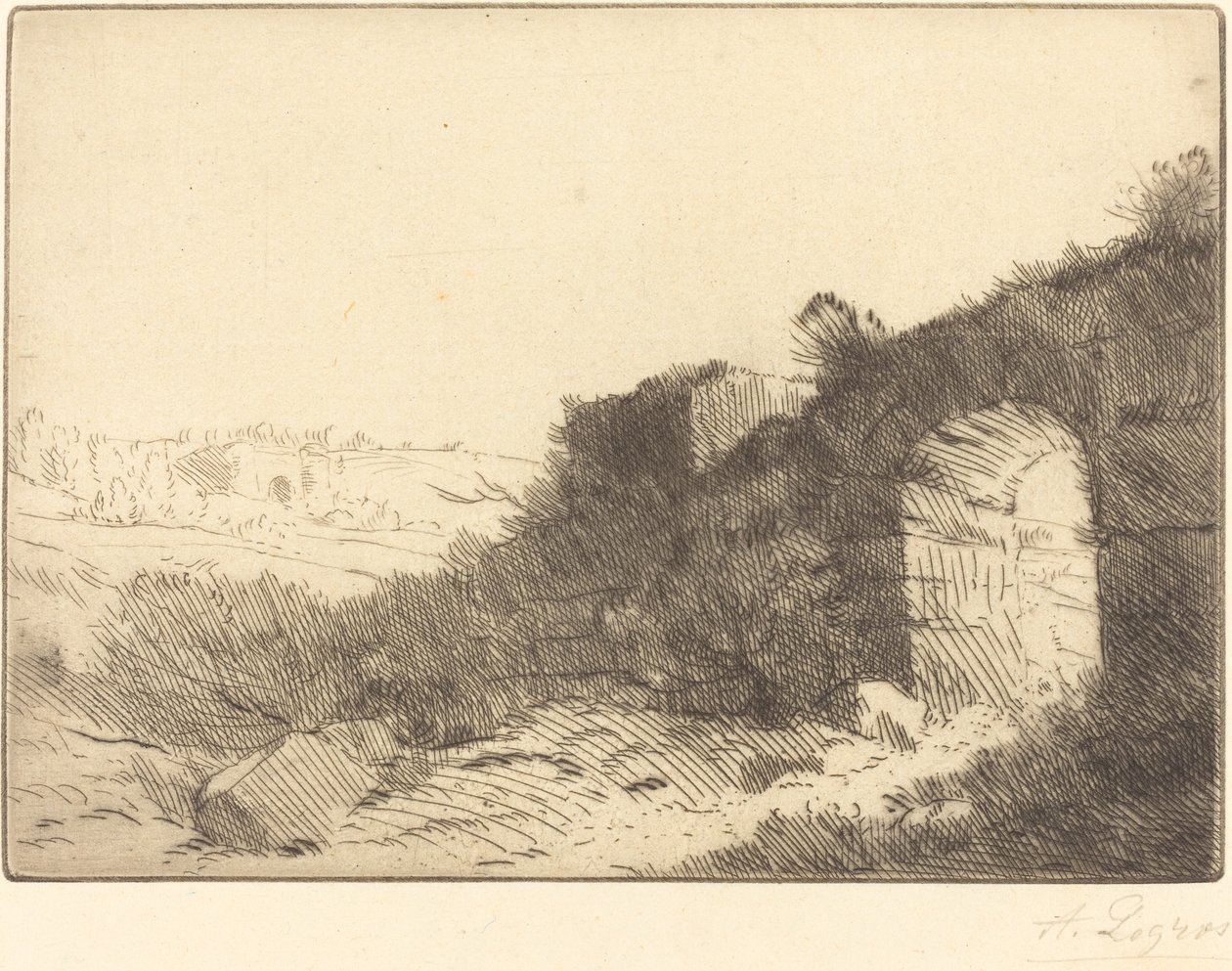 罗马废墟 作者 阿方斯·莱格罗斯（Alphonse Legros）