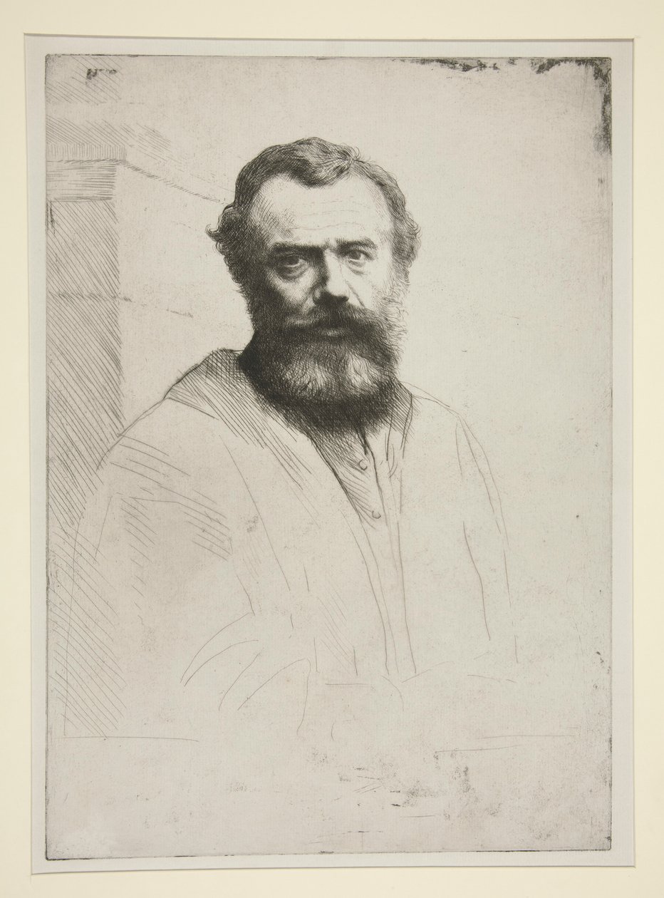 自画像 作者 阿方斯·莱格罗斯（Alphonse Legros）