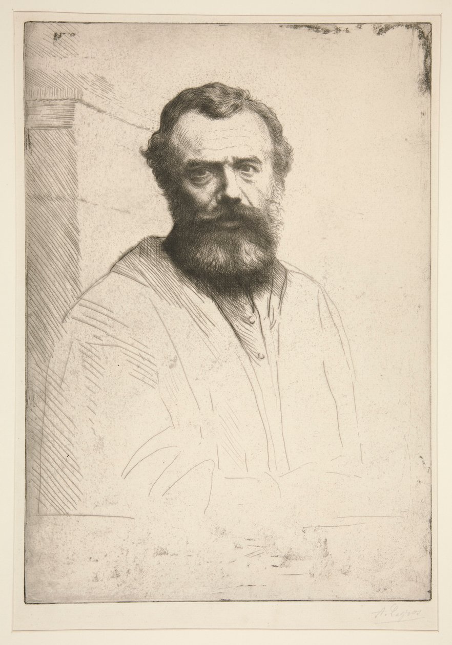 自画像 作者 阿方斯·莱格罗斯（Alphonse Legros）