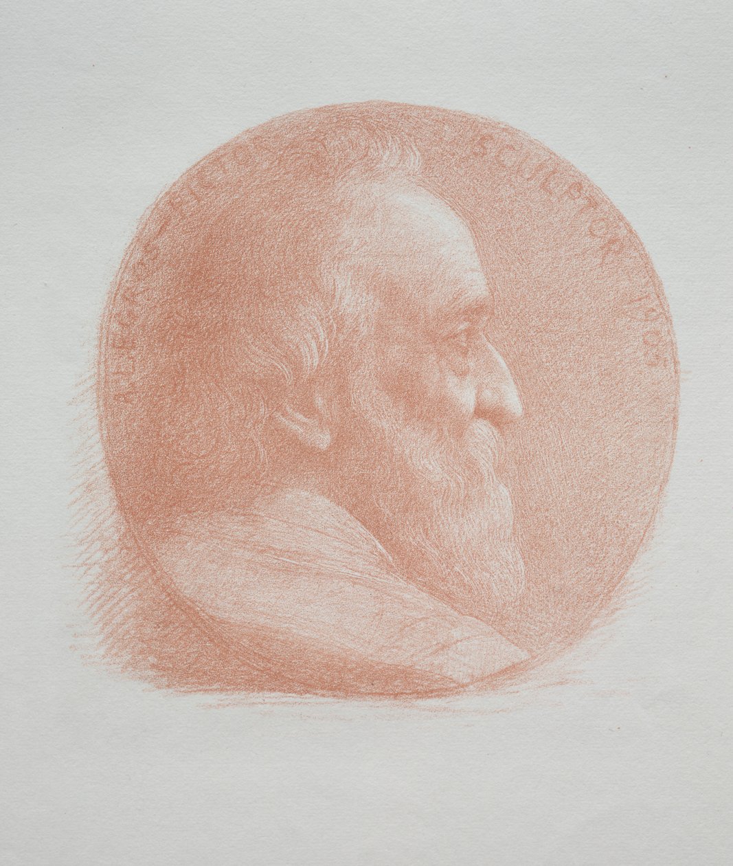 自画像，奖章2号第11盘。 作者 阿方斯·莱格罗斯（Alphonse Legros）