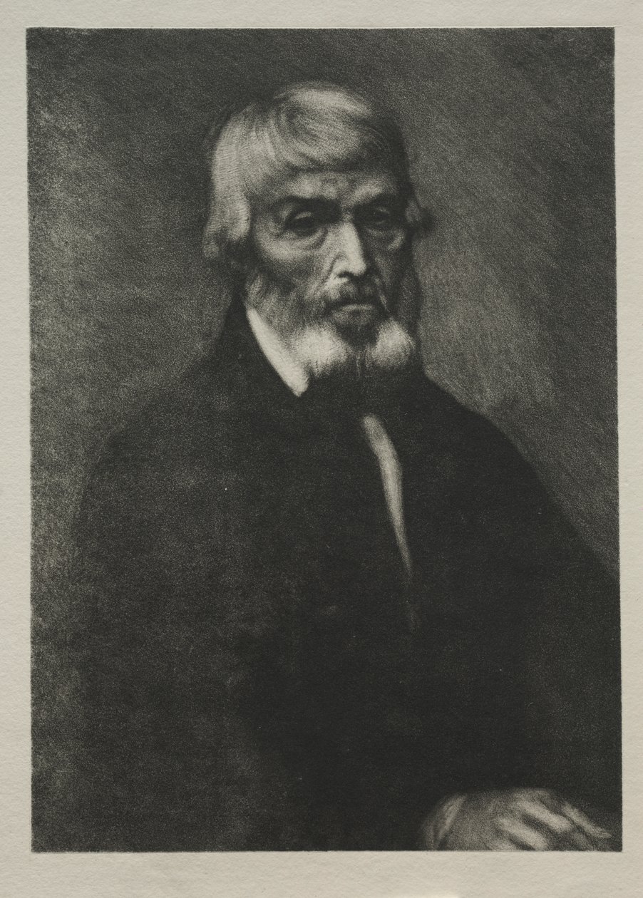 托马斯-卡莱尔小像 作者 阿方斯·莱格罗斯（Alphonse Legros）