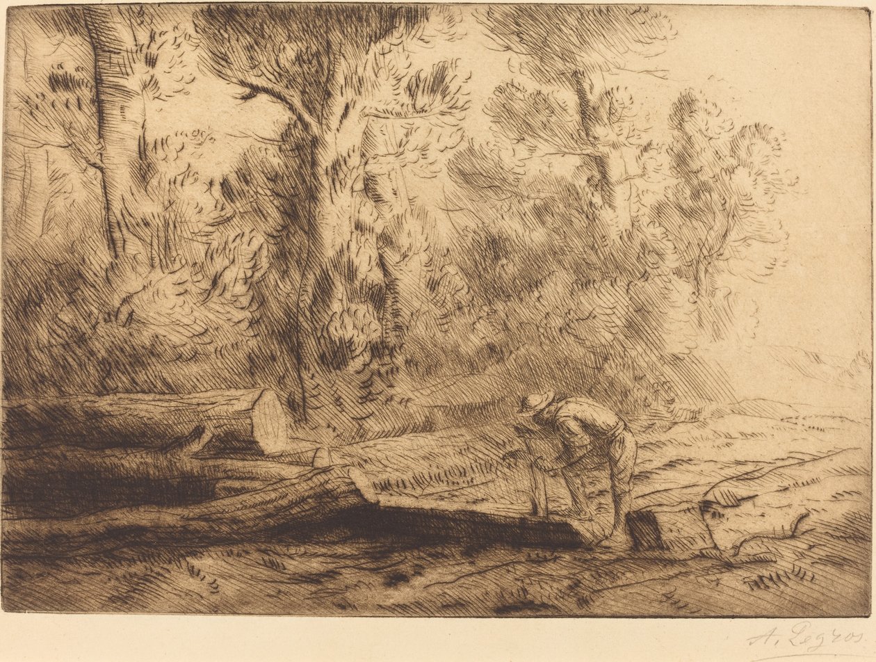 劈木头的人 劈木头的人。 作者 阿方斯·莱格罗斯（Alphonse Legros）