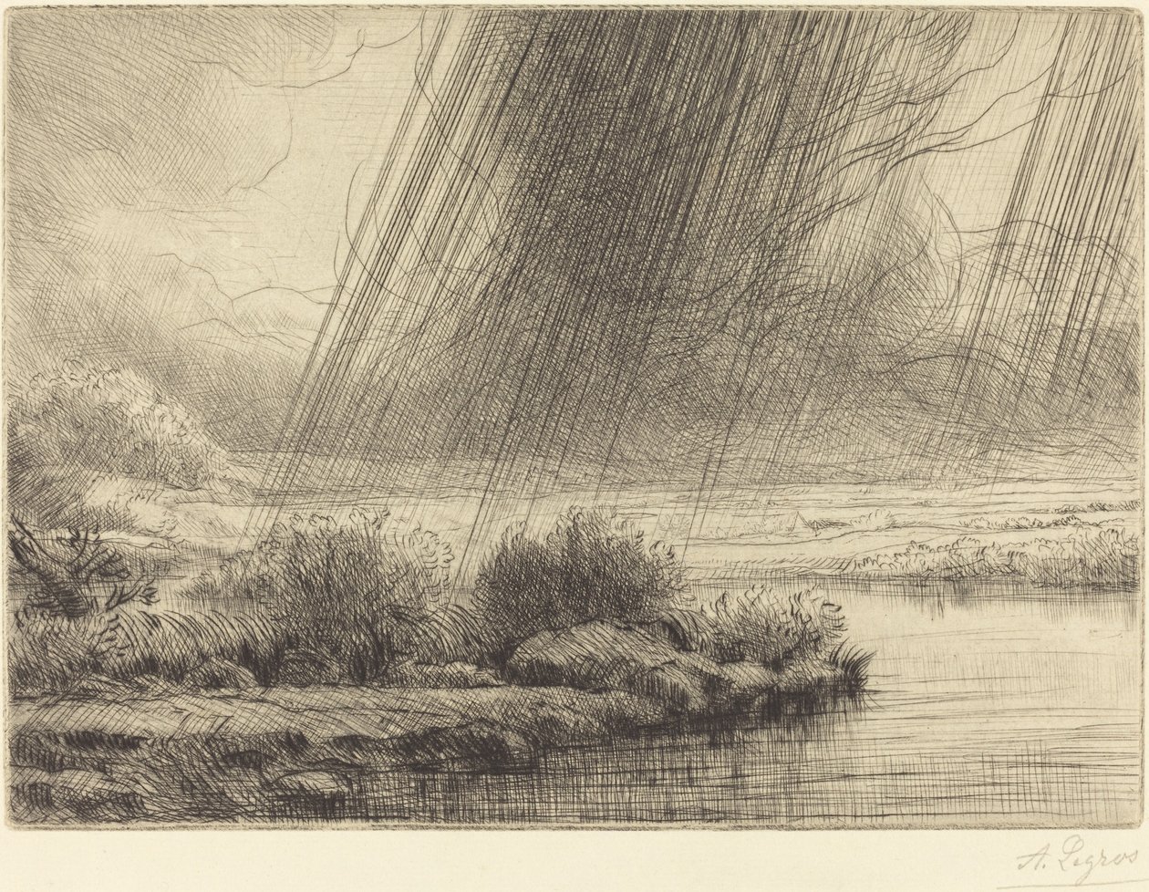 暴风雪。 作者 阿方斯·莱格罗斯（Alphonse Legros）