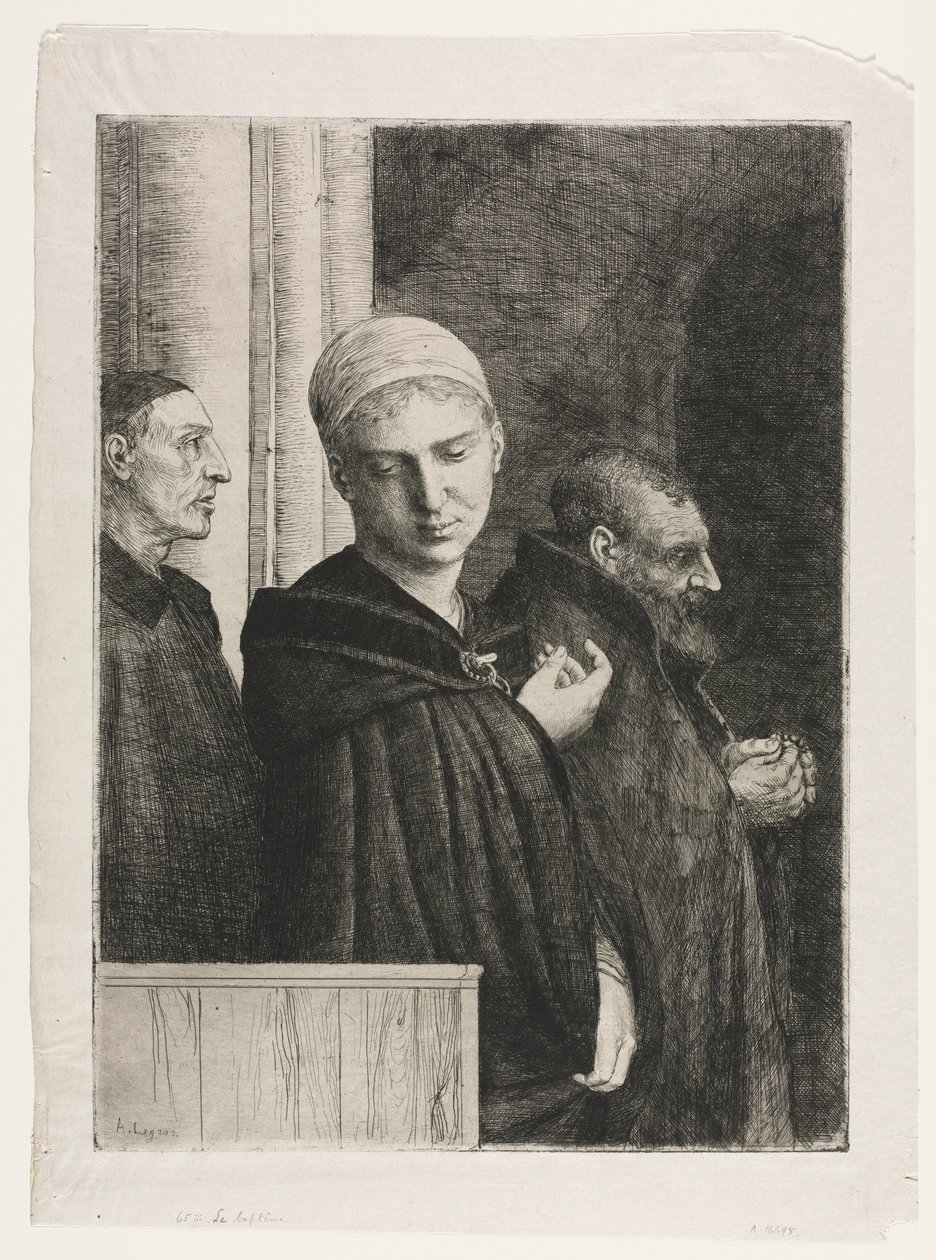 洗礼。 作者 阿方斯·莱格罗斯（Alphonse Legros）