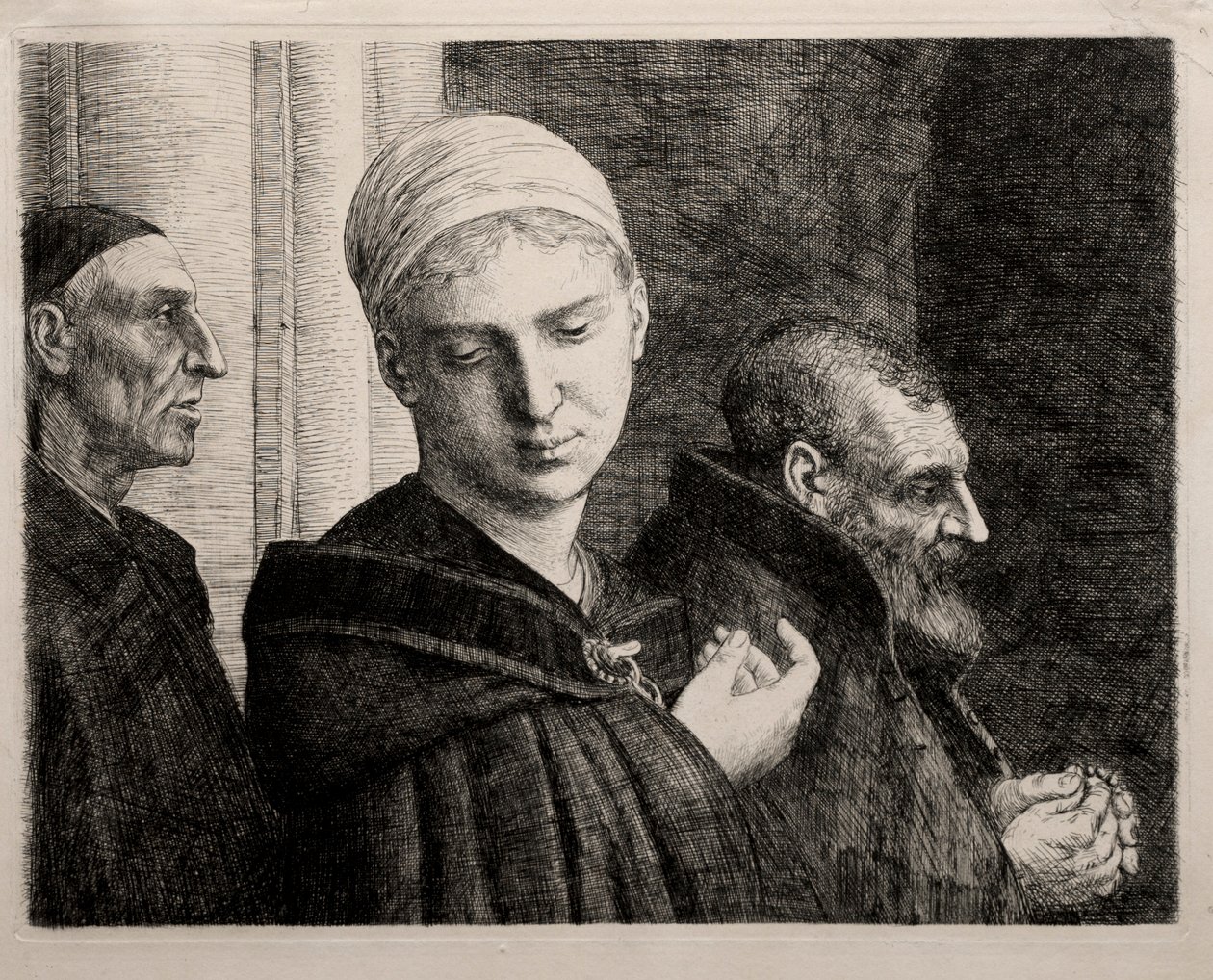 1870年的洗礼。 作者 阿方斯·莱格罗斯（Alphonse Legros）