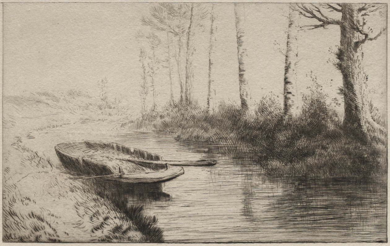 运河，早晨 作者 阿方斯·莱格罗斯（Alphonse Legros）