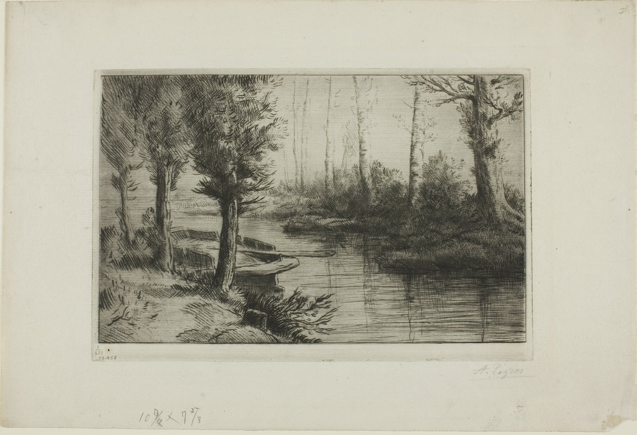 运河早晨 作者 阿方斯·莱格罗斯（Alphonse Legros）