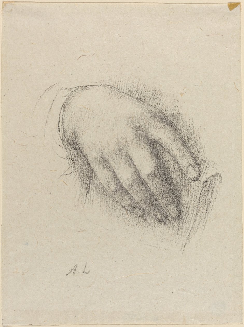 艺术家之女的手》。 作者 阿方斯·莱格罗斯（Alphonse Legros）