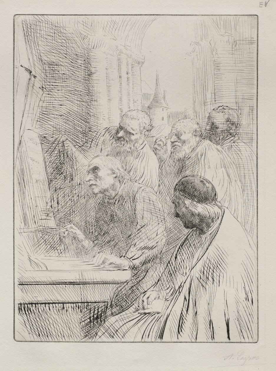 教堂里的僧侣 作者 阿方斯·莱格罗斯（Alphonse Legros）