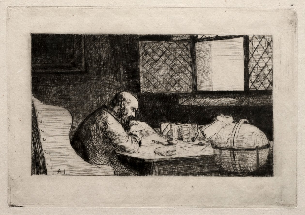 哲学家。 作者 阿方斯·莱格罗斯（Alphonse Legros）