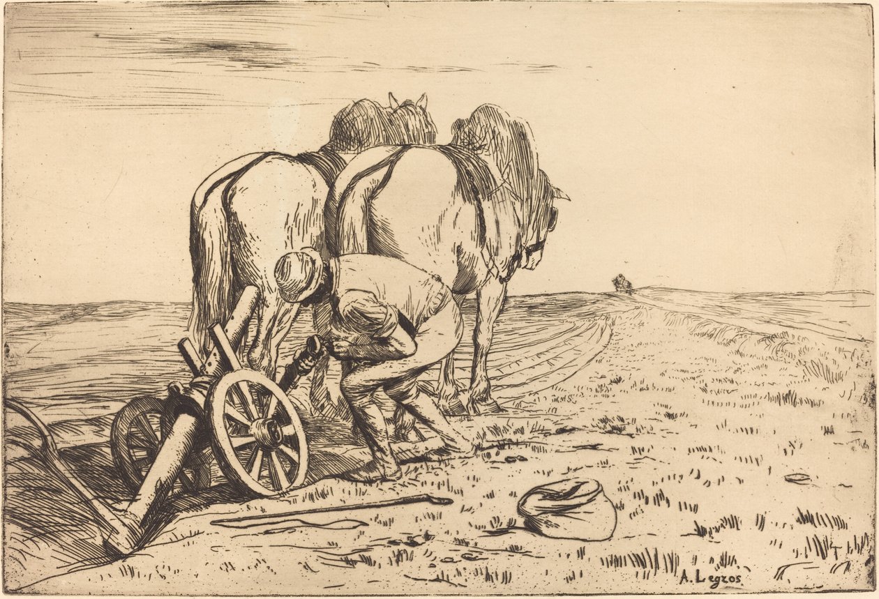 犁拉查尔。 作者 阿方斯·莱格罗斯（Alphonse Legros）