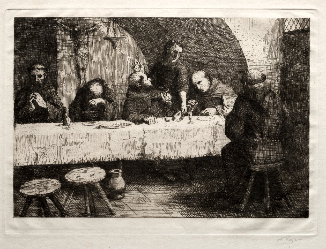 餐厅
 作者 阿方斯·莱格罗斯（Alphonse Legros）