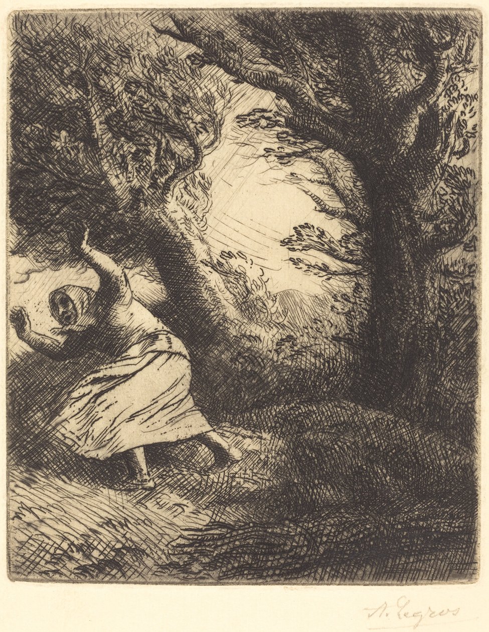 雷霆之怒。 作者 阿方斯·莱格罗斯（Alphonse Legros）