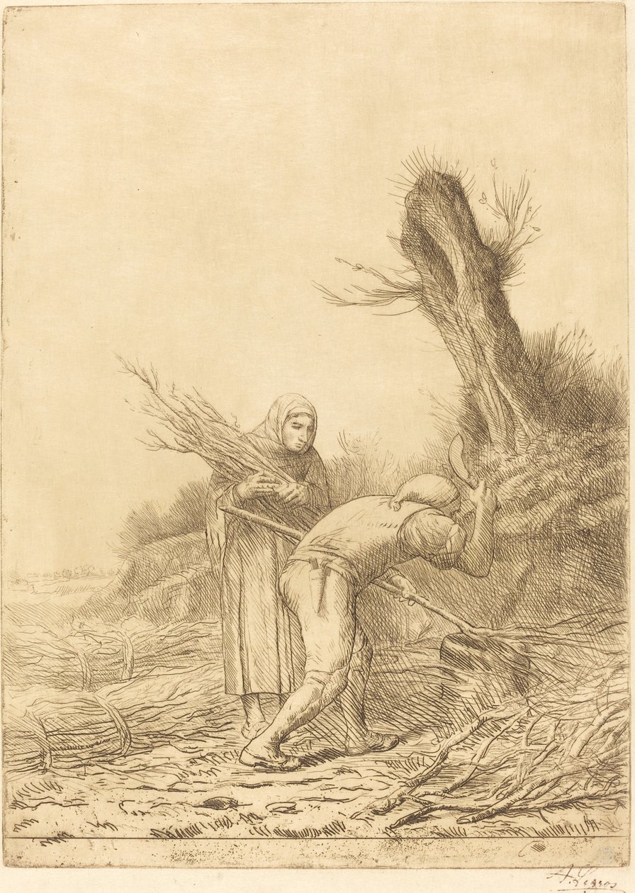树枝制造者 树枝的制造者。 作者 阿方斯·莱格罗斯（Alphonse Legros）