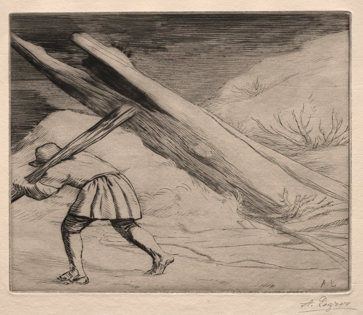 冬季第一板。 作者 阿方斯·莱格罗斯（Alphonse Legros）