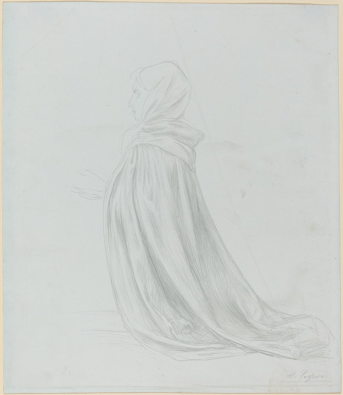 穿斗篷的女人 作者 阿方斯·莱格罗斯（Alphonse Legros）