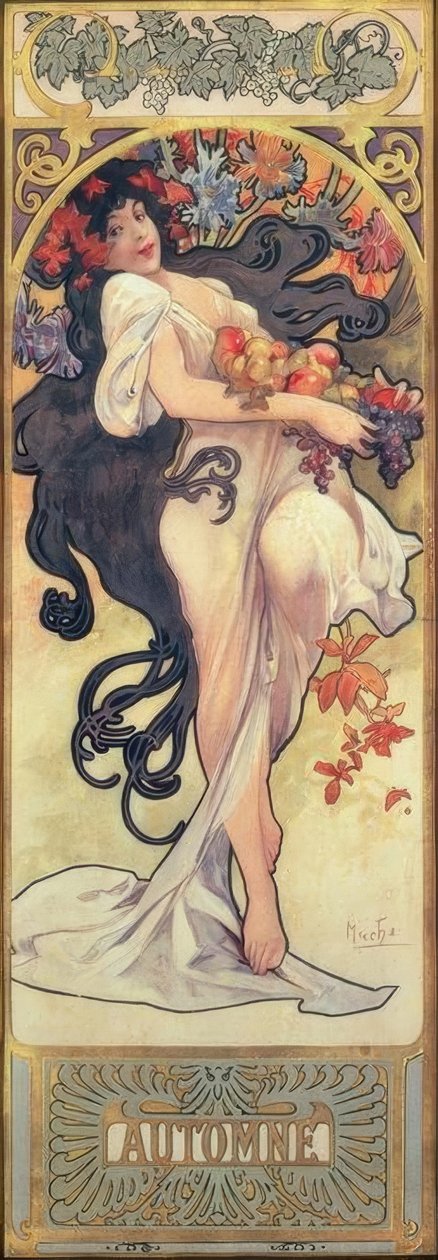 秋季 作者 阿方斯·慕夏