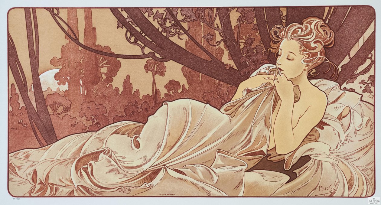 黄昏，1899年。 作者 阿方斯·慕夏