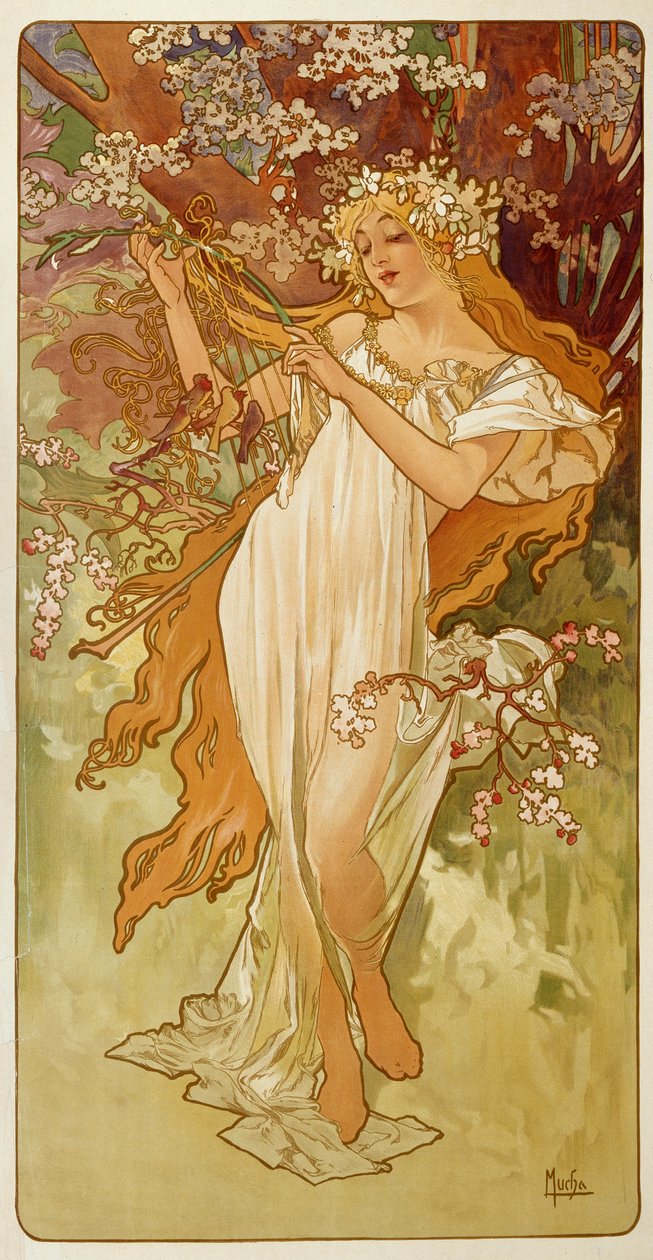 1896年春天。 作者 阿方斯·慕夏