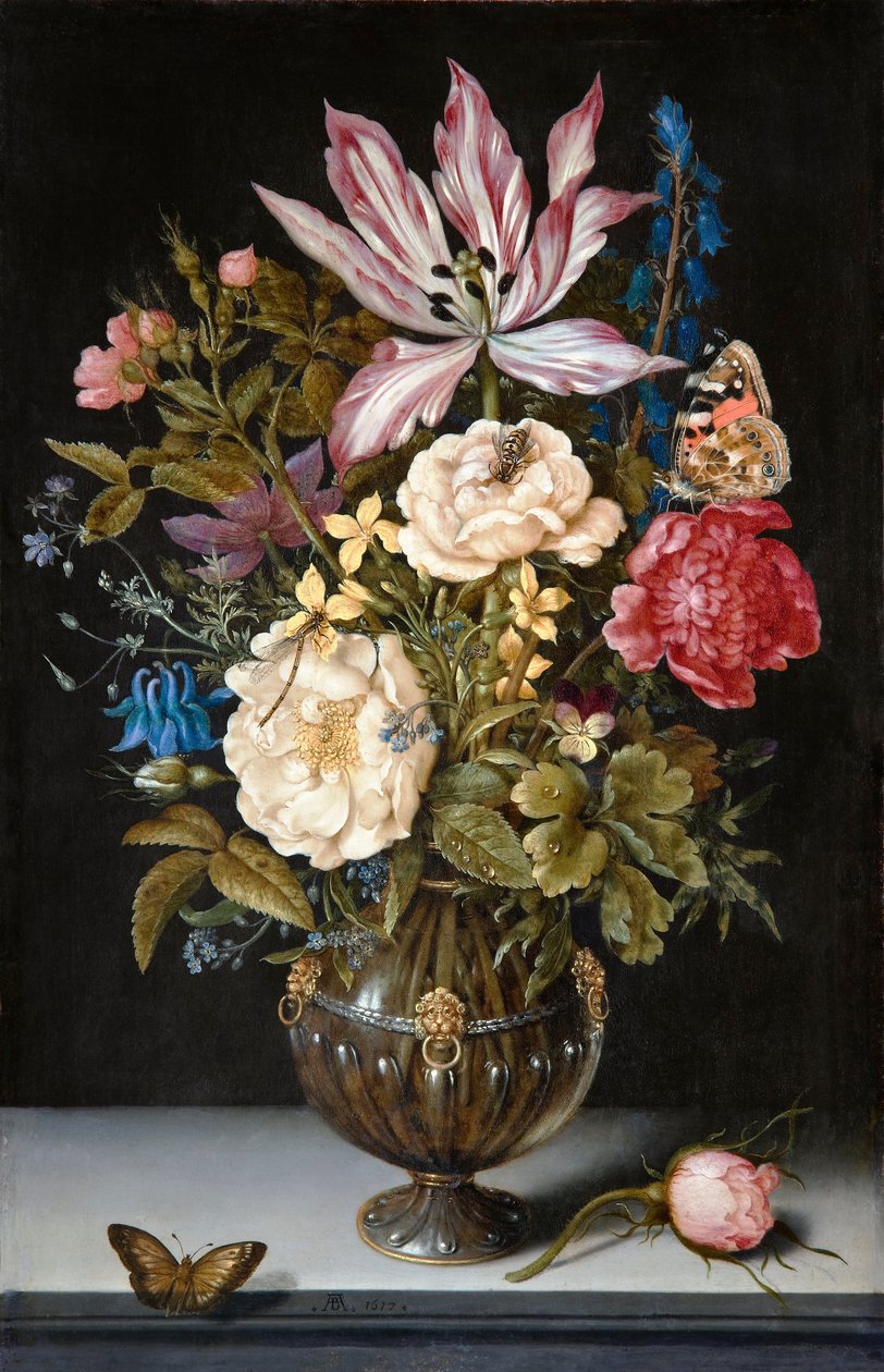 静物与鲜花 作者 安布罗修斯长老 Bosschaert