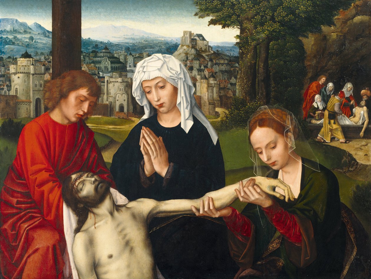 十字架下的圣像 作者 安布罗休斯·本森（Ambrosius Benson）