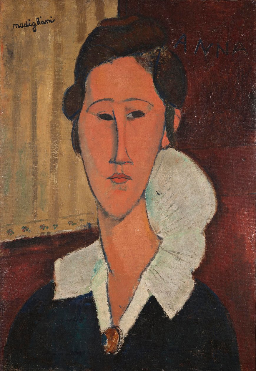 Anna Zborowska的肖像，1917年。 作者 阿梅代奥·莫迪利亚尼