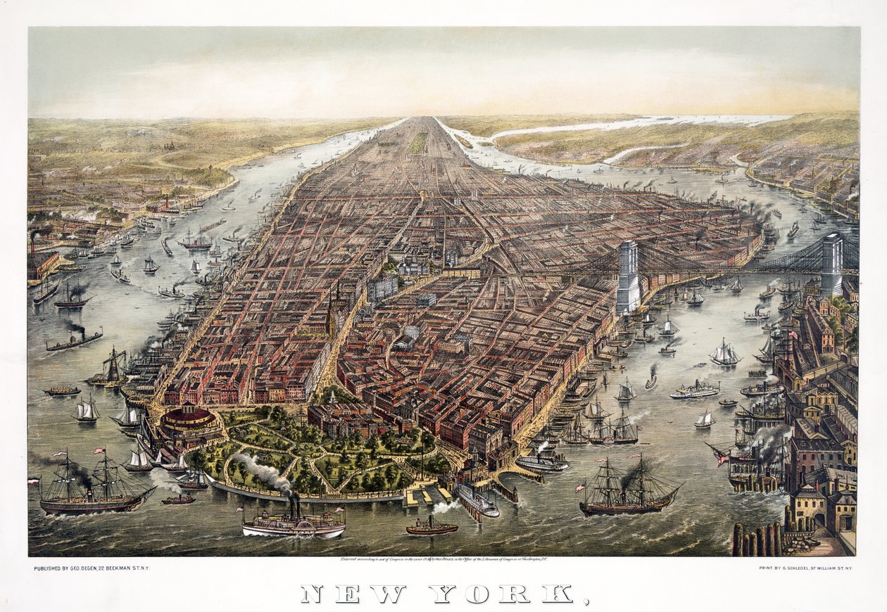 纽约，1873年 作者 美国学校