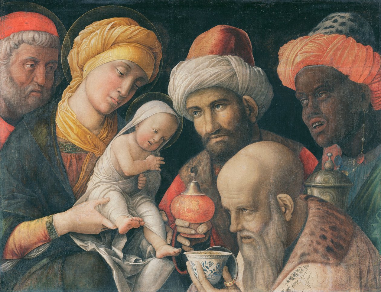 对贤士的崇拜 作者 安德里亚·曼特尼亚（Andrea Mantegna）