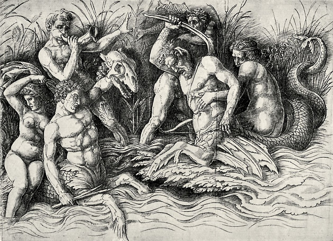 海神之战 作者 安德里亚·曼特尼亚（Andrea Mantegna）