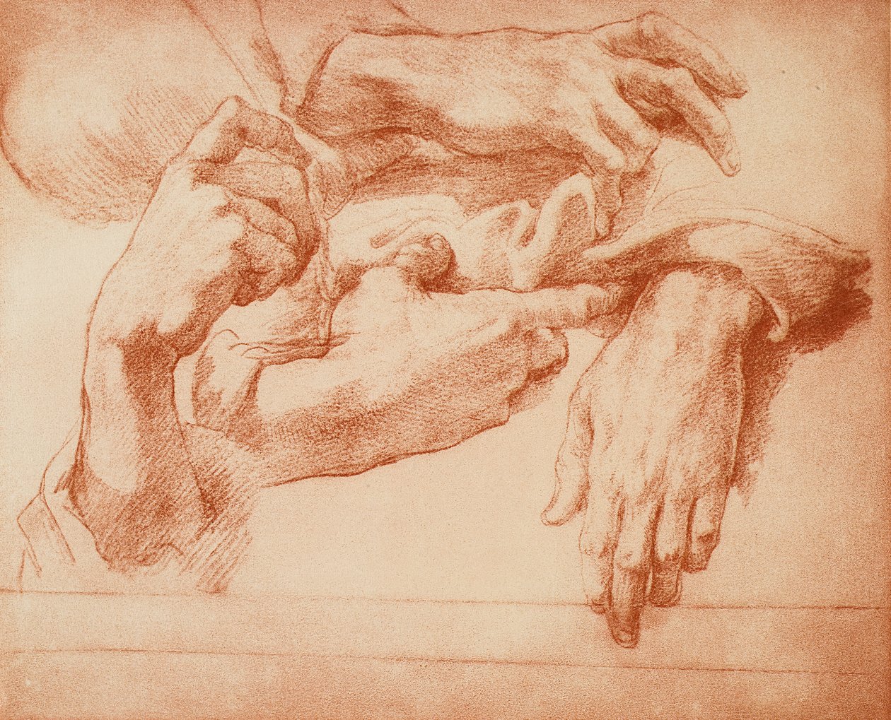 研究手 作者 安德里亚·德尔·萨托（Andrea del Sarto）