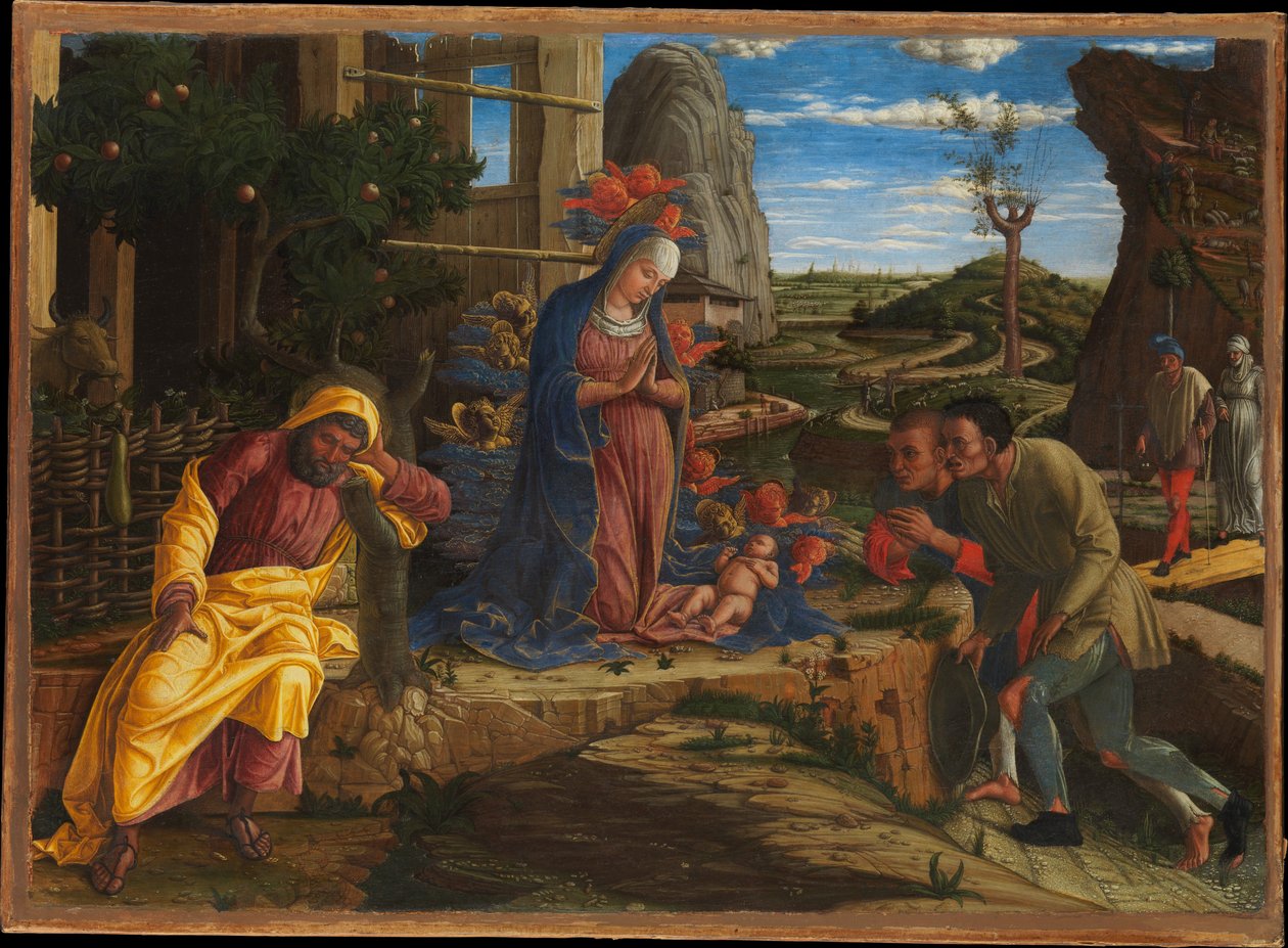 牧羊人的崇拜 作者 安德里亚·曼特尼亚（Andrea Mantegna）