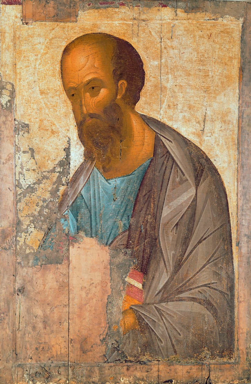 圣保罗，1407（面板上的蛋彩画） 作者 安德烈·鲁布列夫（Andrei Rublev）