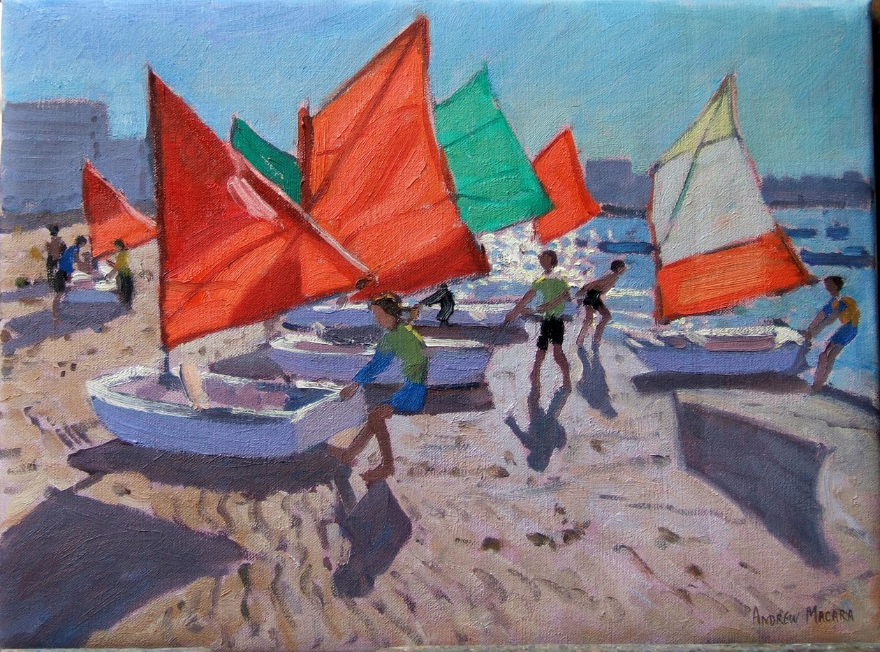 红帆，鲁瓦扬，法国 作者 安德鲁·马卡拉（Andrew Macara）
