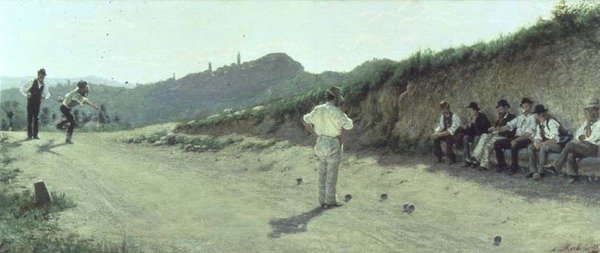 滚球的游戏 作者 安吉洛·莫贝利（Angelo Morbelli）