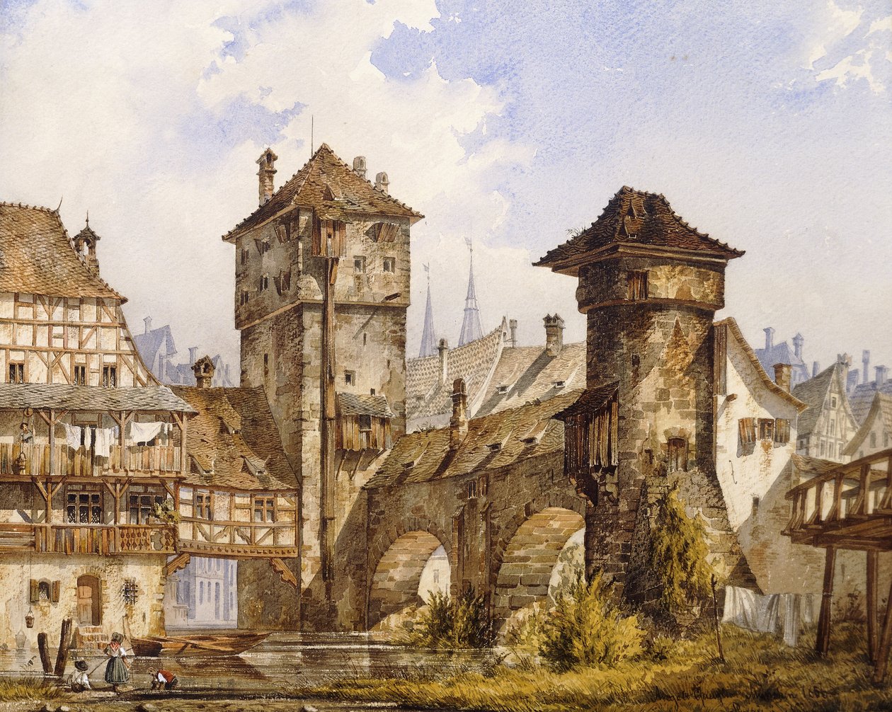 纽伦堡景观，1856年 作者 安吉洛·奎格利奥（Angelo Quaglio）