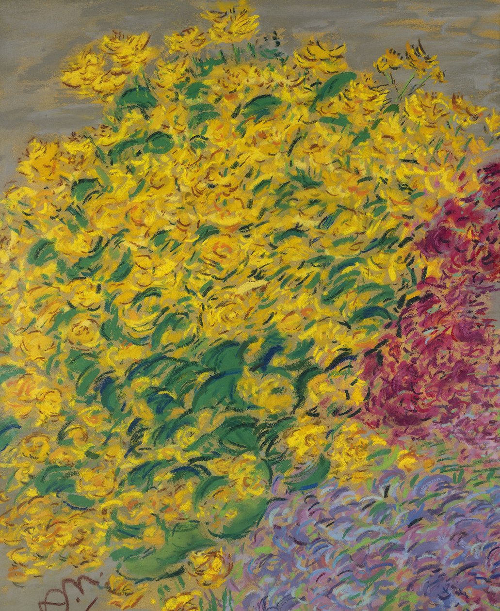 鲜花（纸上粉彩） 作者 安娜·德·诺艾尔斯